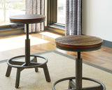 Torjin Brown/Gray Counter Height Stool (Set of 2) from Ashley - Luna Furniture