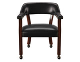 Tournament Arm Chair w/Casters, Black from Steve Silver - Luna Furniture