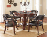 Tournament Arm Chair w/Casters, Black from Steve Silver - Luna Furniture