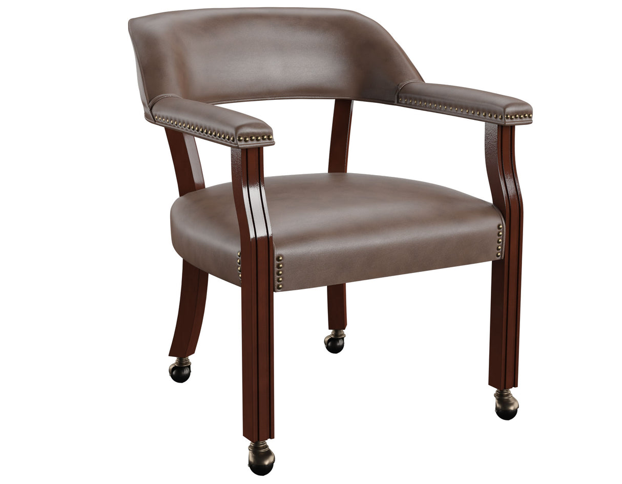 Tournament Arm Chair w/Casters – Brown from Steve Silver - Luna Furniture