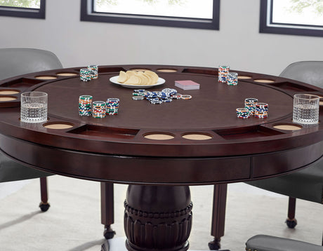 Tournament Game Table and Chairs, 6-Piece, Gray(Table & 4 Chairs) from Steve Silver - Luna Furniture