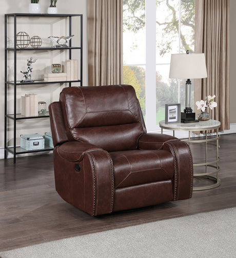Keily Brown Manual Swivel Glider Recliner from Steve Silver - Luna Furniture