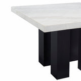 Artemis White Marble Counter Height Dining Table with Tan Base from Steve Silver - Luna Furniture