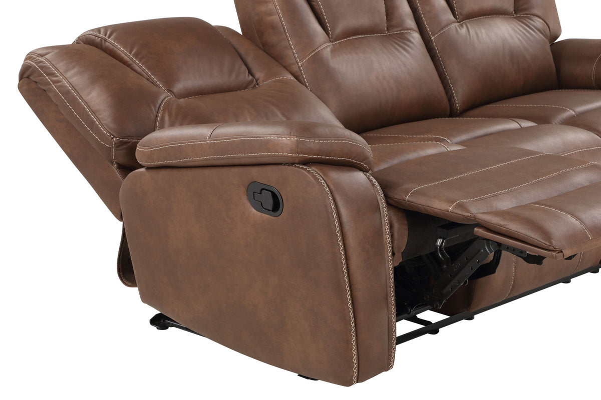Katrine Brown Manual Reclining Sofa from Steve Silver - Luna Furniture