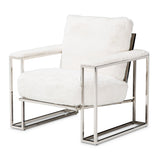 Trance Stainlesssteel Faux-fur Accent Chair from Michael Amini - Luna Furniture