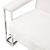 Trance Stainlesssteel Faux-fur Accent Chair from Michael Amini - Luna Furniture