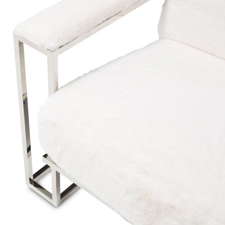 Trance Stainlesssteel Faux-fur Accent Chair from Michael Amini - Luna Furniture