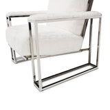 Trance Stainlesssteel Faux-fur Accent Chair from Michael Amini - Luna Furniture