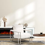 Trance Stainlesssteel Faux-fur Accent Chair from Michael Amini - Luna Furniture