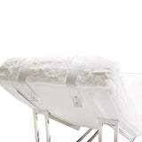 Trance Stainlesssteel Astro Faux Fur Chaise from Michael Amini - Luna Furniture
