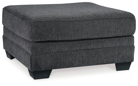 Tracling Slate 3-Piece Sectional with Ottoman from Ashley - Luna Furniture