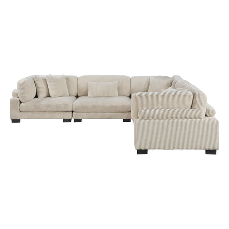 Traverse Beige Corduroy 5-Piece Modular Sectional with Corner Seats from Homelegance - Luna Furniture