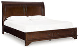 Trellington Brown King Sleigh Storage Bed from Ashley - Luna Furniture
