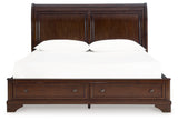 Trellington Brown King Sleigh Storage Bed from Ashley - Luna Furniture