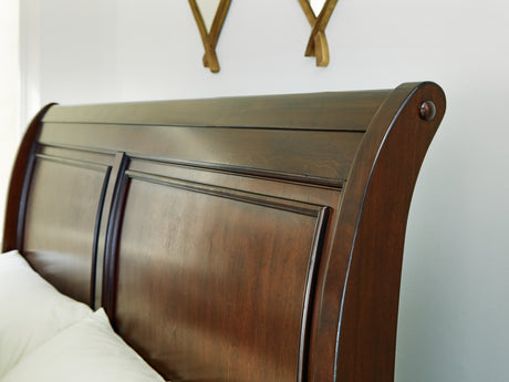 Trellington Brown King Sleigh Storage Bed from Ashley - Luna Furniture