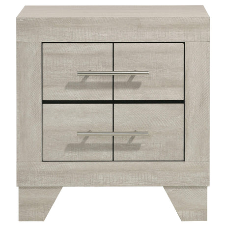 Trenton Rustic Cream 2-Drawer Nightstand from Coaster - Luna Furniture