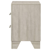 Trenton Rustic Cream 2-Drawer Nightstand from Coaster - Luna Furniture