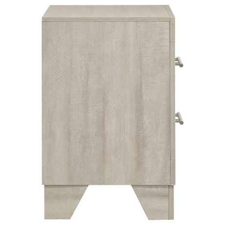 Trenton Rustic Cream 2-Drawer Nightstand from Coaster - Luna Furniture