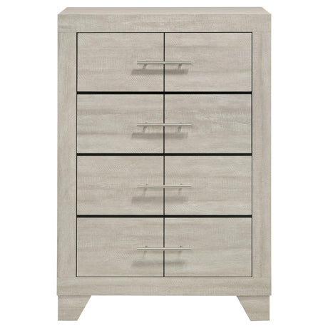 Trenton Rustic Cream 4-Drawer Bedroom Chest from Coaster - Luna Furniture