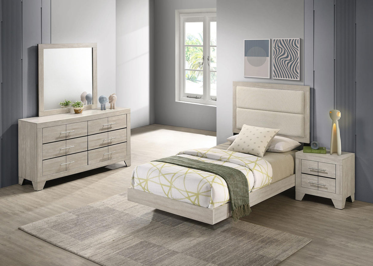 Trenton Rustic Cream 4-Piece Twin Bedroom Set from Coaster - Luna Furniture