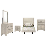 Trenton Rustic Cream 5-Piece Twin Bedroom Set from Coaster - Luna Furniture