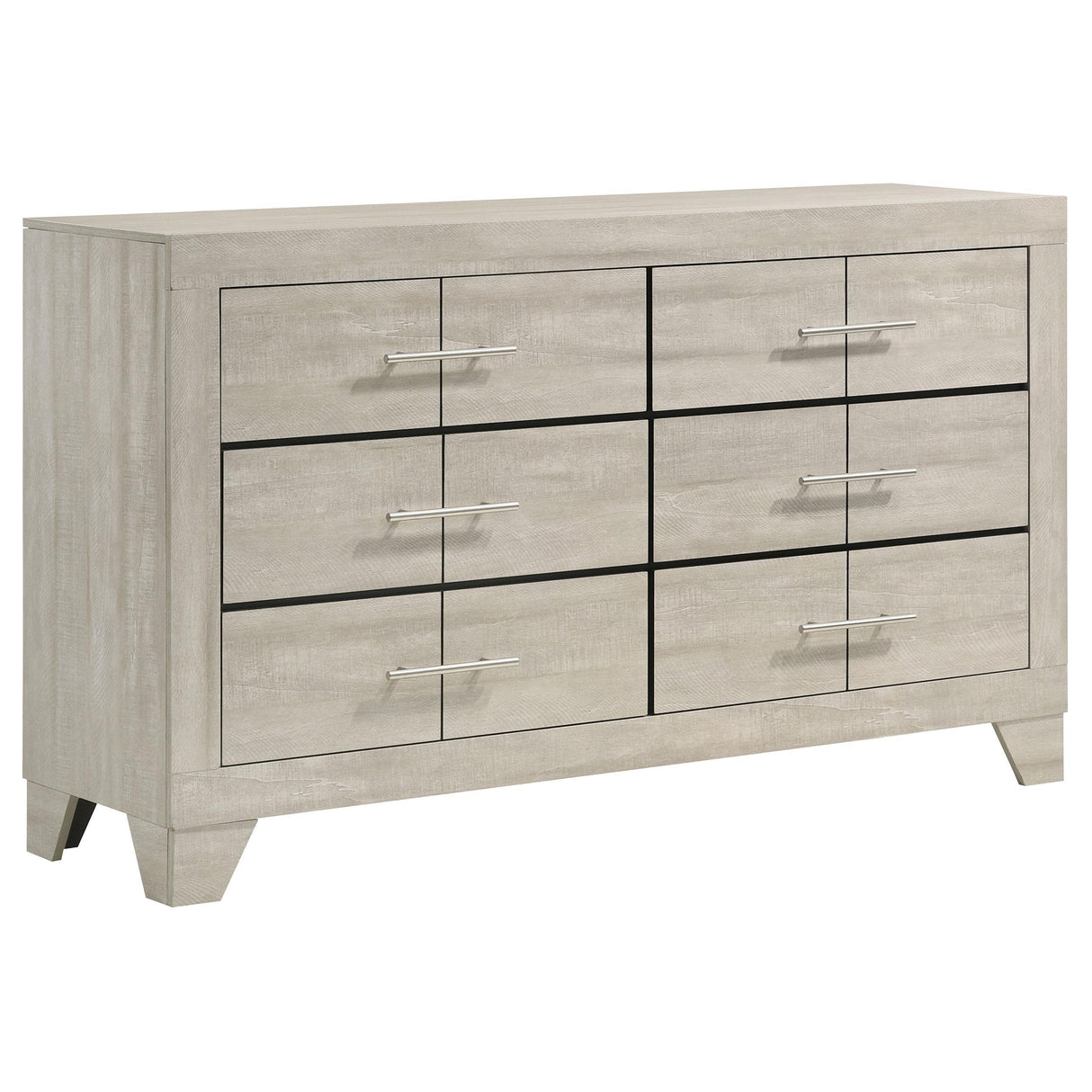 Trenton Rustic Cream 6-Drawer Bedroom Dresser from Coaster - Luna Furniture