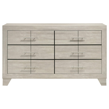 Trenton Rustic Cream 6-Drawer Bedroom Dresser from Coaster - Luna Furniture