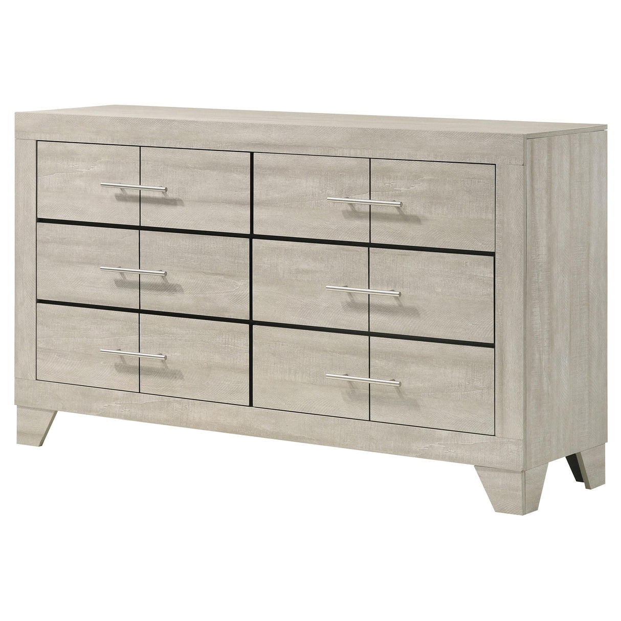 Trenton Rustic Cream 6-Drawer Bedroom Dresser from Coaster - Luna Furniture