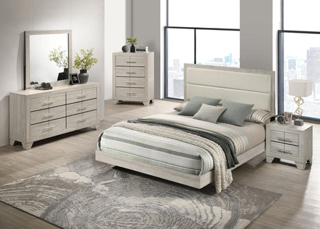 Trenton 6-drawer Bedroom Dresser With Mirror Rustic Cream from Coaster - Luna Furniture