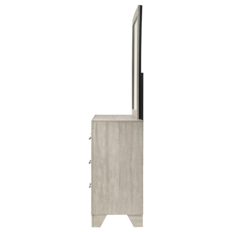 Trenton 6-drawer Bedroom Dresser With Mirror Rustic Cream from Coaster - Luna Furniture