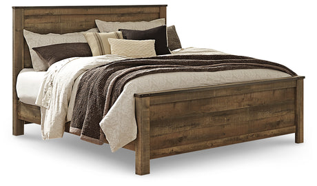 Trinell Brown King Panel Bed and Nightstand from Ashley - Luna Furniture