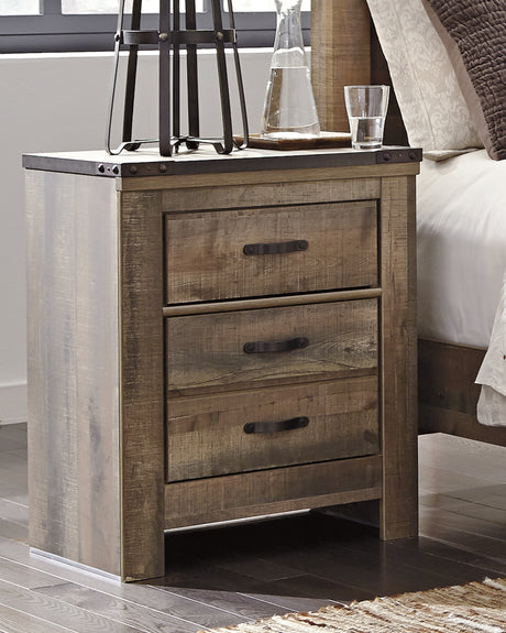 Trinell Brown King Poster Bed, Dresser, Mirror and Nightstand from Ashley - Luna Furniture