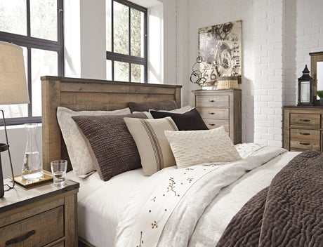 Trinell Brown Queen Panel Headboard, Dresser, Mirror, Chest and Nightstand from Ashley - Luna Furniture