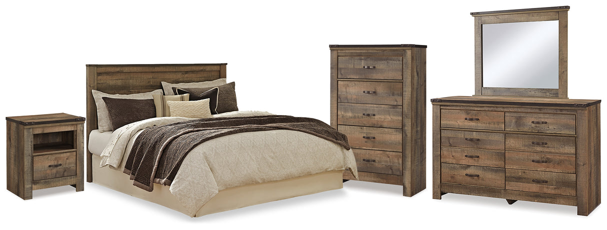 Trinell Brown Queen Panel Headboard, Dresser, Mirror, Chest and Nightstand from Ashley - Luna Furniture