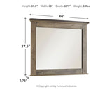 Trinell Brown Queen Poster Bed, Dresser, Mirror, Chest and 2 Nightstands from Ashley - Luna Furniture