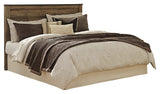 Trinell Brown King/California King Panel Headboard Bed with Mirrored Dresser and 2 Nightstands from Ashley - Luna Furniture