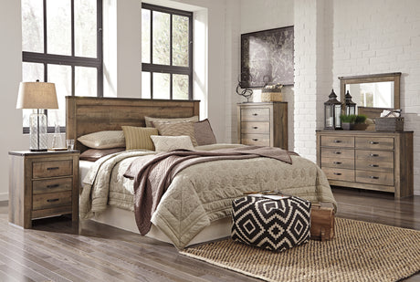 Trinell Brown King/California King Panel Headboard with Dresser, Chest and 2 Nightstands from Ashley - Luna Furniture