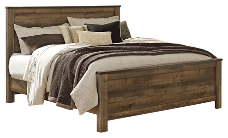 Trinell King Panel Bed with Dresser and Chest in Brown from Ashley - Luna Furniture