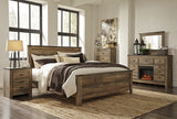 Trinell Brown King Panel Bed with Dresser, Chest and Nightstand from Ashley Furniture - Luna Furniture