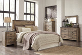 Trinell Brown Queen Panel Headboard Bed with Mirrored Dresser and 2 Nightstands from Ashley Furniture - Luna Furniture