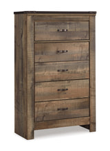 Trinell Brown Queen Poster Bed with Dresser, Chest and Nightstand from Ashley Furniture - Luna Furniture