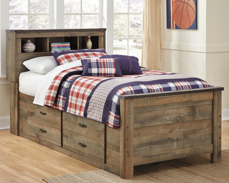 Trinell Twin Bookcase Bed, Dresser and 2 Nightstands from Ashley - Luna Furniture