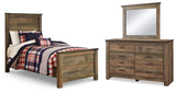 Trinell Twin Panel Bed, Dresser and Mirror from Ashley - Luna Furniture
