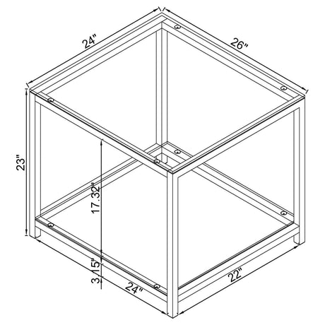 Trini Black Nickel 2-Piece Coffee and End Table Set from Coaster - Luna Furniture