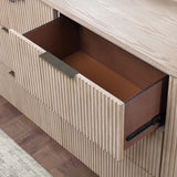 Henry 65″ 6-Drawer Reeded Dresser, Tan Finish from Steve Silver - Luna Furniture