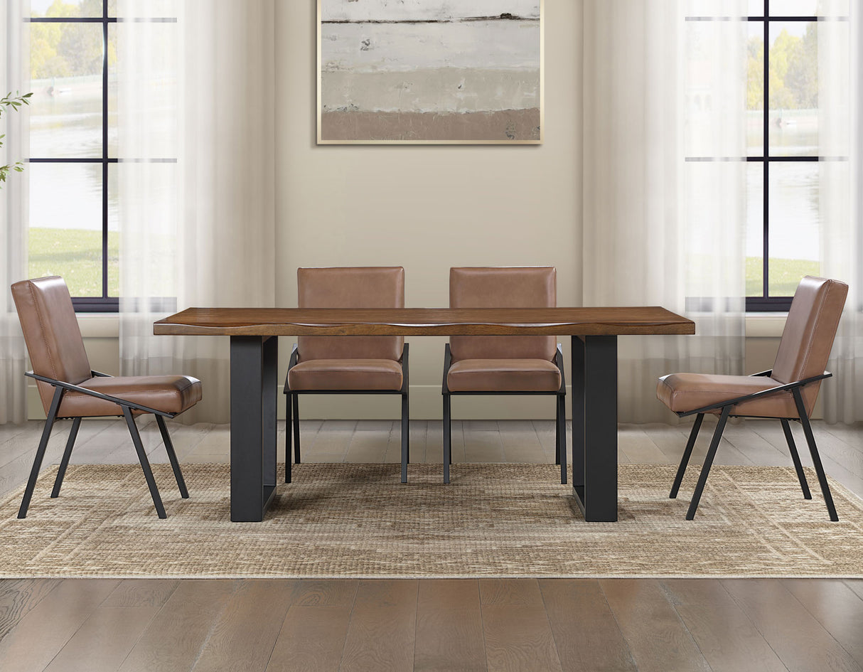 Tucson Mocha 5-Piece 78″ Dining Room Set from Steve Silver - Luna Furniture