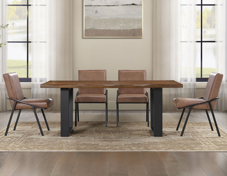 Tucson Mocha 5-Piece 78″ Dining Room Set from Steve Silver - Luna Furniture