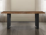 Tucson Mocha 78″ Live Edge Dining Table from Steve Silver - Luna Furniture