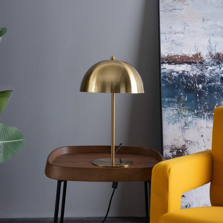 Tundra Table Lamp - Gold outer - White inner from Ashcroft Furniture - Luna Furniture