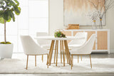 Turino Round Dining Table Base in Brushed Gold from Essentials For Living - Luna Furniture